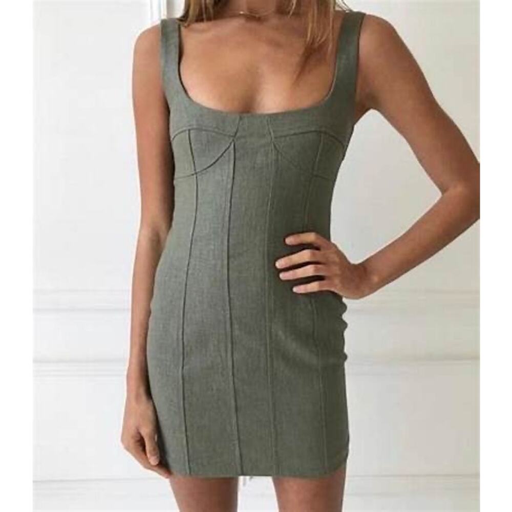 Bec + Bridge Stella Pink Ramie Fitted Sleeveless Scoop Neck Mini Dress Size 6 - Picture 9 of 12